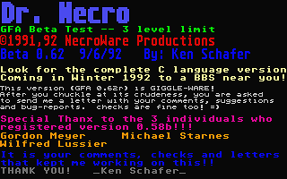 Dr. Necro atari screenshot